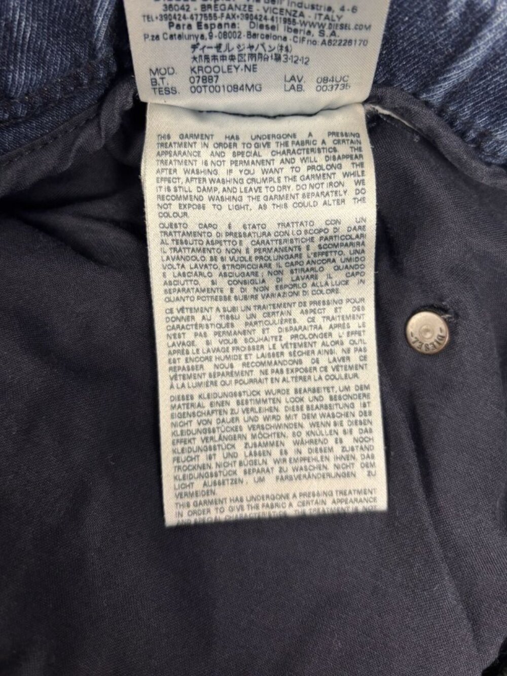 Diesel Krooley-NE Jogg Jeans W32 Distressed Blue Wash - Picture 12 of 16
